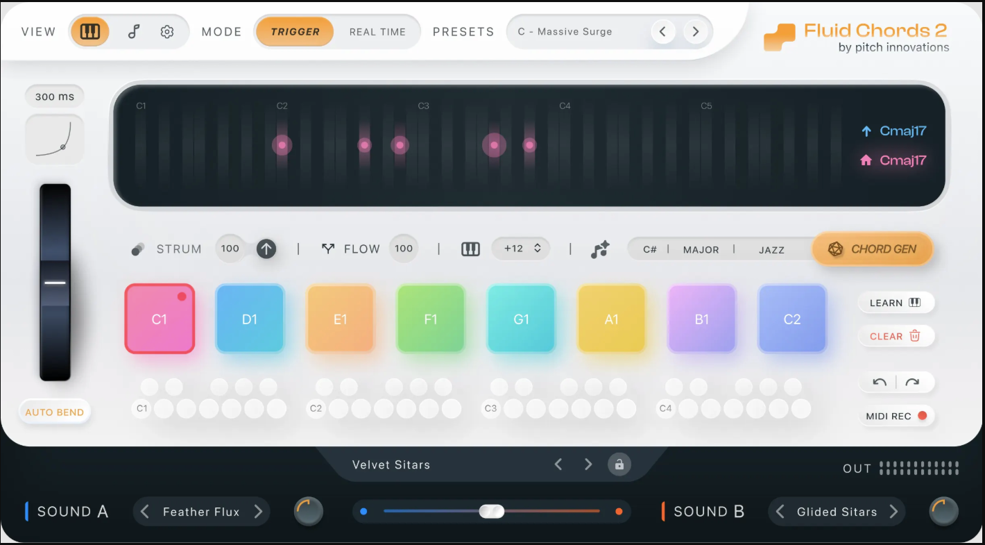 Pitch Innovations 发布 Fluid Chords 2 和弦变形生成器插件